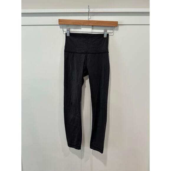 Lululemon High Rise Shine Leggings Size 2 - Picture 1 of 5
